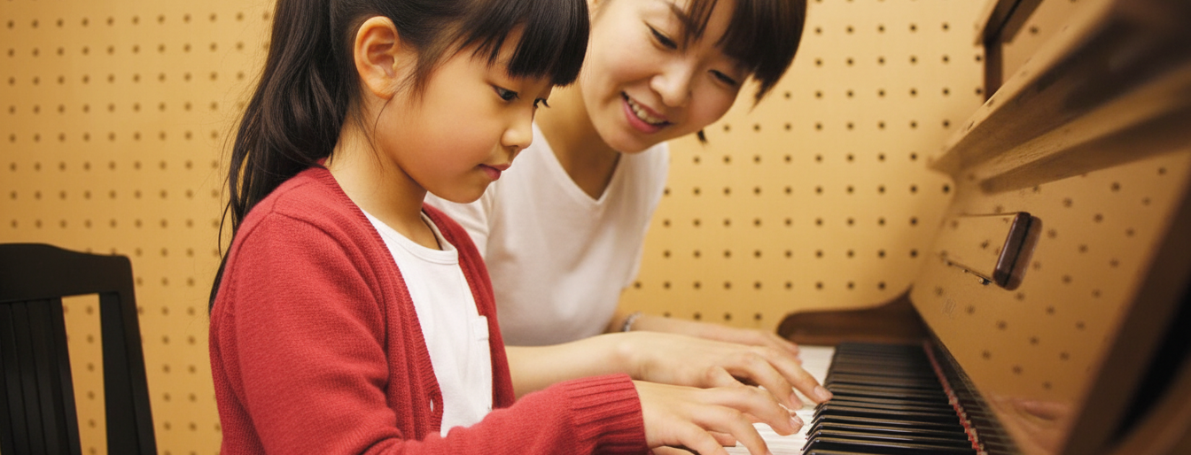 ピアノコースのレッスン風景